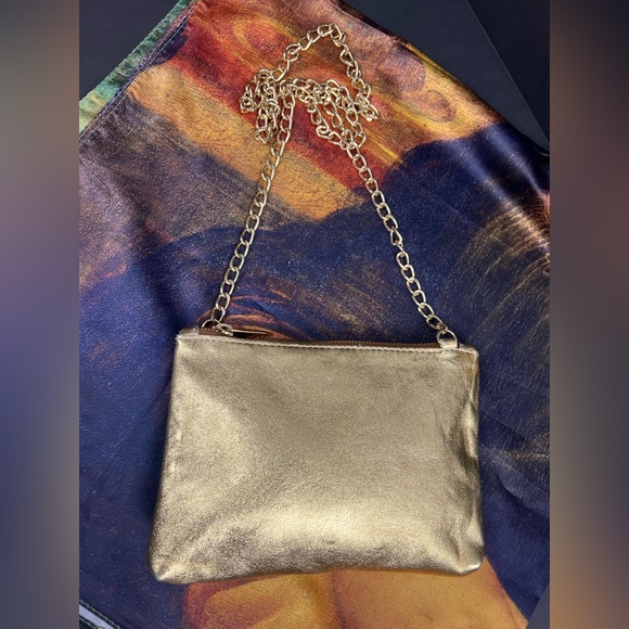 Vitoria Napoli Luxury Italian Designer Leather Mini Bag gold Shoulder Bag - Picture 3 of 6